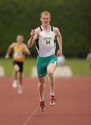 20 August 2011; David McCarthy, from Kildare County, on his way to winning the Men's Division 1 400m at the Woodie’s DIY National Track and Field League Final. Tullamore Harriers, Tullamore, Co. Offaly. Photo by Sportsfile