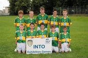 21 August 2011; The Kerry boys team, back row, left to right, Keelan Butler, Knochanean N.S., Ennis, Co. Clare, Eoghan McElligott, Ardfert N.S., Co. Kerry, Jason Walsh, Corrandulla N.S., Corrandulla, Co. Galway, Adam Garland, St. Mary's P.S., Aughlisnafin, Co. Down, Shaun Highton, Christ the King B.N.S., Caherdavin, Co. Limerick, front row, left to right, David Greaney, Corrandulla N.S., Corrandulla, Co. Galway, Christopher Kong, St. Declan's N.S., Co. Waterford, Jamie McCann, Creggan P.S., Co. Antrim, Diarmuid O'Malley, St. Patrick's N.S., Castlebar, Co. Mayo, Tim Prenter, St. Patrick's P.S., Legamaddy, Co. Down. Go Games Exhibition - Sunday 21st August 2011, Clonliffe College, Dublin. Picture credit: Ray McManus / SPORTSFILE