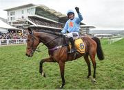 16 March 2017; Ruby Walsh celebrates winning the Ryanair Steeple Chase on Un De Sceaux during the Cheltenham Racing Festival at Prestbury Park in Cheltenham, England. Photo by Cody Glenn/Sportsfile