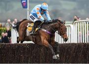 16 March 2017; Un De Sceaux, with Ruby Walsh up, jumps the last on their way to winning the Ryanair Steeple Chase during the Cheltenham Racing Festival at Prestbury Park in Cheltenham, England. Photo by Seb Daly/Sportsfile