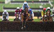 16 March 2017; Un De Sceaux, with Ruby Walsh up, lead the field on the first time round on their way to winning the Ryanair Steeple Chase during the Cheltenham Racing Festival at Prestbury Park in Cheltenham, England. Photo by Cody Glenn/Sportsfile