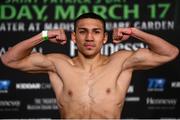 16 March 2017; Teofimo Lopez Jr weighs in ahead of his lightweight bout against Daniel Bastien at The Theater at Madison Square Garden in New York, USA. Photo by Ramsey Cardy/Sportsfile