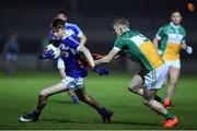 15 March 2017; Sean Moore of Laois in action against David Dempsey of Offaly during the EirGrid Leinster GAA Football U21 Championship Semi-Final match between Offaly and Laois at Netwatch Cullen Park in Carlow. Photo by Matt Browne/Sportsfile