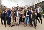 17 March 2017; Members of the Lissan GAC, Co Derry, arrive prior to the races during the Cheltenham Racing Festival at Prestbury Park in Cheltenham, England. Photo by Cody Glenn/Sportsfile