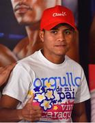 17 March 2017; Roman Gonzalez ahead of weighing in for his super-flyweight bout against Wisaksil Wangek at The Theater in Madison Square Garden, New York, USA. Photo by Ramsey Cardy/Sportsfile