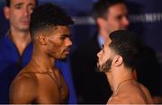 17 March 2017; Ryan Martin, left, faces off with Bryant Cruz ahead of their lightweight bout at The Theater in Madison Square Garden in New York, USA. Photo by Ramsey Cardy/Sportsfile