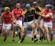 17 March 2017; James Murphy, left, and Tony Kelly of Ballyea in action against Seán Treacy of Cuala during the AIB GAA Hurling All-Ireland Senior Club Championship Final match between Ballyea and Cuala at Croke Park in Dublin. Photo by Brendan Moran/Sportsfile