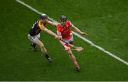 17 March 2017; Seán Moran of Cuala in action against Pearse Lillis of Ballyea during the AIB GAA Hurling All-Ireland Senior Club Championship Final match between Ballyea and Cuala at Croke Park in Dublin. Photo by Ray McManus/Sportsfile