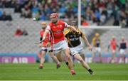 17 March 2017; Seán Moran of Cuala in action against Tony Kelly of Ballyea during the AIB GAA Hurling All-Ireland Senior Club Championship Final match between Ballyea and Cuala at Croke Park in Dublin. Photo by Daire Brennan/Sportsfile