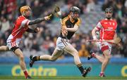 17 March 2017; Pearse Lillis of Ballyea is hooked by Paul Schutte of Cuala as he shoots for goal during the AIB GAA Hurling All-Ireland Senior Club Championship Final match between Ballyea and Cuala at Croke Park in Dublin. Photo by Brendan Moran/Sportsfile