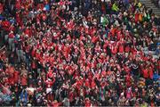 17 March 2017; Cuala supporters in the Cusack stand during the AIB GAA Hurling All-Ireland Senior Club Championship Final match between Ballyea and Cuala at Croke Park in Dublin. Photo by Ray McManus/Sportsfile