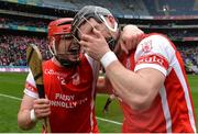17 March 2017; David Treacy, left, and Mark Schutte of Cuala celebrate after the AIB GAA Hurling All-Ireland Senior Club Championship Final match between Ballyea and Cuala at Croke Park in Dublin. Photo by Piaras Ó Mídheach/Sportsfile