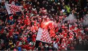 17 March 2017; Cuala supporters celebrate in the Cusack Stand after the AIB GAA Hurling All-Ireland Senior Club Championship Final match between Ballyea and Cuala at Croke Park in Dublin. Photo by Daire Brennan/Sportsfile