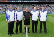 7 August 2011; Referee Sean Cleere with his umpires before the game. GAA Hurling All-Ireland Minor Championship Semi-Final, Clare v Galway, Croke Park, Dublin. Picture credit: Ray McManus / SPORTSFILE