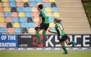 23 August 2011; Niamh Small, left, Ireland, alongside team captain Alexandra Speers, celebrates after scoring her side's first goal against England. GANT EuroHockey Nations Women's Championships 2011, Group B, Ireland v England. Warsteiner HockeyPark, Mönchengladbach, Germany. Picture credit: Diarmuid Greene / SPORTSFILE