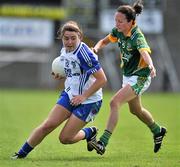 20 August 2011; Catriona McConnell, Monaghan, in action against Fiona Mahon, Meath. TG4 All-Ireland Ladies Senior Football Championship Quarter-Final, Meath v Monaghan, St Brendan's Park, Birr, Co. Offaly. Picture credit: David Maher / SPORTSFILE