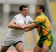 30 July 2011; Padraig O'Neill, Kildare, in action against Frank McGlynn, Donegal. GAA Football All-Ireland Senior Championship Quarter-Final, Donegal v Kildare, Croke Park, Dublin. Picture credit: Oliver McVeigh / SPORTSFILE