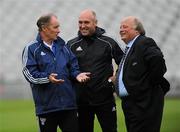 9 August 2011;  Faroe Islands Manager Brian Kerr, left, along with assistant manager John McDonald, centre, and the UEFA delegate David Delferiere, during squad training ahead of his side's international friendly against Northern Ireland on Wednesday. Faroe Islands Squad Training, Windsor Park, Belfast, Co. Antrim. Picture credit: Oliver McVeigh / SPORTSFILE