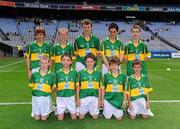 21 August 2011; The Kerry boys team, back row, left to right, Keelan Butler, Knochanean N.S., Ennis, Co. Clare, Eoghan McElligott, Ardfert N.S., Co. Kerry, Jason Walsh, Corrandulla N.S., Corrandulla, Co. Galway, Adam Garland, St. Mary's P.S., Aughlisnafin, Co. Down, Shaun Highton, Christ the King B.N.S., Caherdavin, Co. Limerick, front row, left to right, David Greaney, Corrandulla N.S., Corrandulla, Co. Galway, Christopher Kong, St. Declan's N.S., Co. Waterford, Jamie McCann, Creggan P.S., Co. Antrim, Diarmuid O'Malley, St. Patrick's N.S., Castlebar, Co. Mayo, Tim Prenter, St. Patrick's P.S., Legamaddy, Co. Down. Go Games Exhibition - Sunday 21st August 2011, Croke Park, Dublin. Picture credit: Dáire Brennan / SPORTSFILE