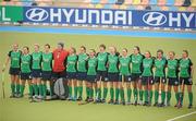 23 August 2011; The Ireland team stand together during the playing of Ireland's Call. GANT EuroHockey Nations Women's Championships 2011, Group B, Ireland v England. Warsteiner HockeyPark, Mönchengladbach, Germany. Picture credit: Diarmuid Greene / SPORTSFILE