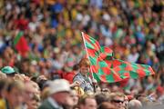 21 August 2011; A young Mayo supporter flies his flag at the GAA Football All-Ireland Football Championship Semi-Finals. Croke Park, Dublin. Picture credit: Brian Lawless / SPORTSFILE
