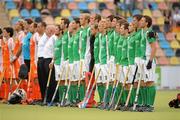 24 August 2011; The Ireland team stand together during the playing of Ireland's Call. GANT EuroHockey Nations Men's Championships 2011, Ireland v Netherlands, Warsteiner HockeyPark, Mönchengladbach, Germany. Picture credit: Diarmuid Greene / SPORTSFILE