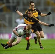 17 March 2017; Christopher Bradley of Slaughtneil in action against John Payne left, and Brian Looney of Dr. Crokes during the AIB GAA Football All-Ireland Senior Club Championship Final match between Dr. Crokes and Slaughtneil at Croke Park in Dublin. Photo by Piaras Ó Mídheach/Sportsfile
