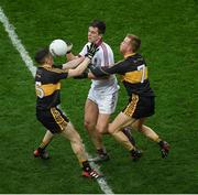 17 March 2017; Shane McGuigan of Slaughtneil in action against Kieran O'Leary, left, and Fionn Fitzgerald of Dr. Crokes during the AIB GAA Football All-Ireland Senior Club Championship Final match between Dr. Crokes and Slaughtneil at Croke Park in Dublin.   Photo by Ray McManus/Sportsfile