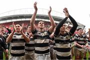 17 March 2017; PBC players applaud supporters after winning the Clayton Hotels Munster Schools Senior Cup Final match between Glenstal Abbey and Presentation Brothers Cork at Thomond Park in Limerick. Photo by Diarmuid Greene/Sportsfile