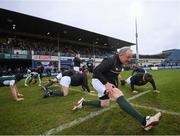 17 March 2017; Mick Galwey of the Ireland Legends team stretches ahead of the Ireland Legends and England Legends match at RDS Arena in Dublin.  Photo by Stephen McCarthy/Sportsfile