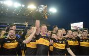 17 March 2017; Dr. Crokes' captain Johnny Buckley celebrates with the Andy Merrigan cup after the AIB GAA Football All-Ireland Senior Club Championship Final match between Dr. Crokes and Slaughtneil at Croke Park in Dublin. Photo by Daire Brennan/Sportsfile