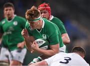 17 March 2017; Gavin Coombes of Ireland is tackled by Ciaran Knight of England during the RBS U20 Six Nations Rugby Championship match between Ireland and England at Donnybrook Stadium in Donnybrook, Dublin. Photo by Matt Browne/Sportsfile