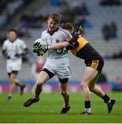 17 March 2017; Brendan Rodgers of Slaughtneil in action against David O'Leary of Dr. Crokes during the AIB GAA Football All-Ireland Senior Club Championship Final match between Dr. Crokes and Slaughtneil at Croke Park in Dublin. Photo by Daire Brennan/Sportsfile