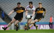 17 March 2017; Shane McGuigan of Slaughtneil in action against Alan O'Sullivan, left, and Gavin White of Dr. Crokes during the AIB GAA Football All-Ireland Senior Club Championship Final match between Dr. Crokes and Slaughtneil at Croke Park in Dublin. Photo by Daire Brennan/Sportsfile