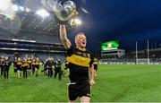 17 March 2017; The Dr. Crokes captain Johnny Buckley celebrates with the Andy Merrigan Cup after the AIB GAA Football All-Ireland Senior Club Championship Final match between Dr. Crokes and Slaughtneil at Croke Park in Dublin. Photo by Brendan Moran/Sportsfile