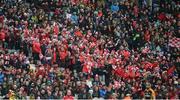 17 March 2017; Cuala supporters in the Cusack Stand during the AIB GAA Hurling All-Ireland Senior Club Championship Final match between Ballyea and Cuala at Croke Park in Dublin. Photo by Daire Brennan/Sportsfile