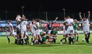 17 March 2017; England players celebrate after the final whistle in the RBS U20 Six Nations Rugby Championship match between Ireland and England at Donnybrook Stadium in Donnybrook, Dublin. Photo by Matt Browne/Sportsfile