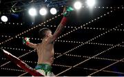 17 March 2017; Michael Conlan celebrates after defeating Tim Ibarra in their featherweight bout at The Theater in Madison Square Garden in New York, USA. Photo by Ramsey Cardy/Sportsfile
