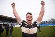 17 March 2017; Conor Doran of Belvedere College celebrates following the Bank of Ireland Leinster Schools Senior Cup Final match between Belvedere College and Blackrock College at RDS Arena in Dublin. Photo by Stephen McCarthy/Sportsfile