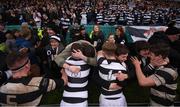 17 March 2017; Belvedere College players are congratulated following the Bank of Ireland Leinster Schools Senior Cup Final match between Belvedere College and Blackrock College at RDS Arena in Dublin. Photo by Stephen McCarthy/Sportsfile