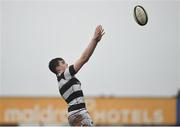 17 March 2017; David Hyland of PBC wins possession in a lineout during the Clayton Hotels Munster Schools Senior Cup Final match between Glenstal Abbey and Presentation Brothers Cork at Thomond Park in Limerick. Photo by Diarmuid Greene/Sportsfile