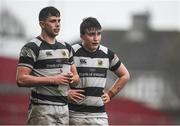 17 March 2017; Jack O'Sullivan, left, and Billy Scannell of PBC during the Clayton Hotels Munster Schools Senior Cup Final match between Glenstal Abbey and Presentation Brothers Cork at Thomond Park in Limerick. Photo by Diarmuid Greene/Sportsfile