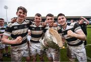17 March 2017; Belvedere College players, from left, Grellan Murray, Conor Doran, Max Kearney and Oran O'Brien following the Bank of Ireland Leinster Schools Senior Cup Final match between Belvedere College and Blackrock College at RDS Arena in Dublin. Photo by Stephen McCarthy/Sportsfile