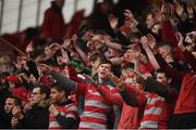 17 March 2017; Glenstal Abbey supporters during the Clayton Hotels Munster Schools Senior Cup Final match between Glenstal Abbey and Presentation Brothers Cork at Thomond Park in Limerick. Photo by Diarmuid Greene/Sportsfile