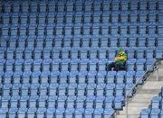 21 August 2011; A lone Kerry supporter watches the game from the Upper Davin Stand at the GAA Football All-Ireland Football Championship Semi-Finals. Croke Park, Dublin. Picture credit: Dáire Brennan / SPORTSFILE