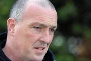 26 August 2011; Dublin manager Pat Gilroy speaking to the media ahead of their GAA Football All-Ireland Senior Championship Semi-Final match against Donegal on Sunday August 28th. St Clare's, DCU, Griffith Ave, Dublin. Picture credit: Pat Murphy / SPORTSFILE