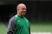 26 August 2011; Ireland Head Coach Declan Kidney during the Squad Captain's run ahead of their Rugby World Cup warm-up game against England on Saturday. Aviva Stadium, Lansdowne Road, Dublin. Picture credit: Pat Murphy / SPORTSFILE