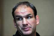 26 August 2011; England head coach Martin Johnson at the England Rugby Press Conference ahead of their World Cup warm up game against Ireland on Saturday. Conrad Hotel, Earlsfort Terrace, Dublin. Picture credit: Brian Lawless / SPORTSFILE