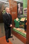 26 August 2011; The FAI unveiled a commemorative display in honour of former international Tommy Eglington at the FAI Headquarters. At the unveiling is Anthony Eglington, brother of former Tommy Eglington, FAI Headquarters, Abbotstown, Dublin. Picture credit: David Maher / SPORTSFILE