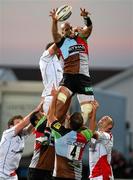 26 August 2011; George Robson, Harlequins, takes the ball in a lineout. Pre-Season Friendly, Ulster v Harlequins, Ravenhill Park, Belfast, Co. Antrim. Picture credit: John Dickson / SPORTSFILE